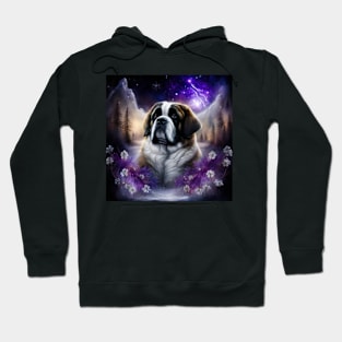 Saint Bernard Amidst Mountains Hoodie